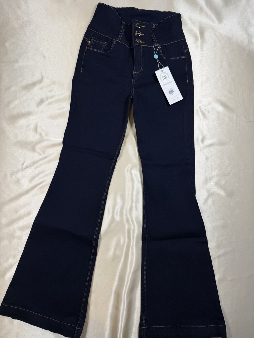 Tummy Control Colombian Jeans Women's Butt Lift 14 High Rise Flare Leg